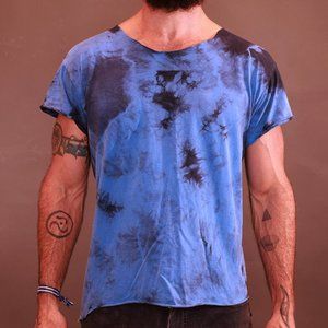 Blue Crystal Wash Tye Die Tee